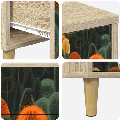 vidaXL Bedside Cabinet ZAANDAM Sonoma Oak 36 x 33 x 60 cm