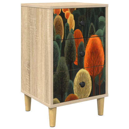 vidaXL Bedside Cabinet ZAANDAM Sonoma Oak 36 x 33 x 60 cm
