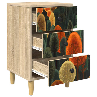 vidaXL Bedside Cabinet ZAANDAM Sonoma Oak 36 x 33 x 60 cm