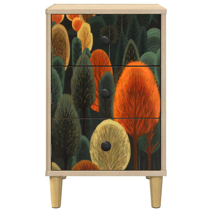 vidaXL Bedside Cabinet ZAANDAM Sonoma Oak 36 x 33 x 60 cm