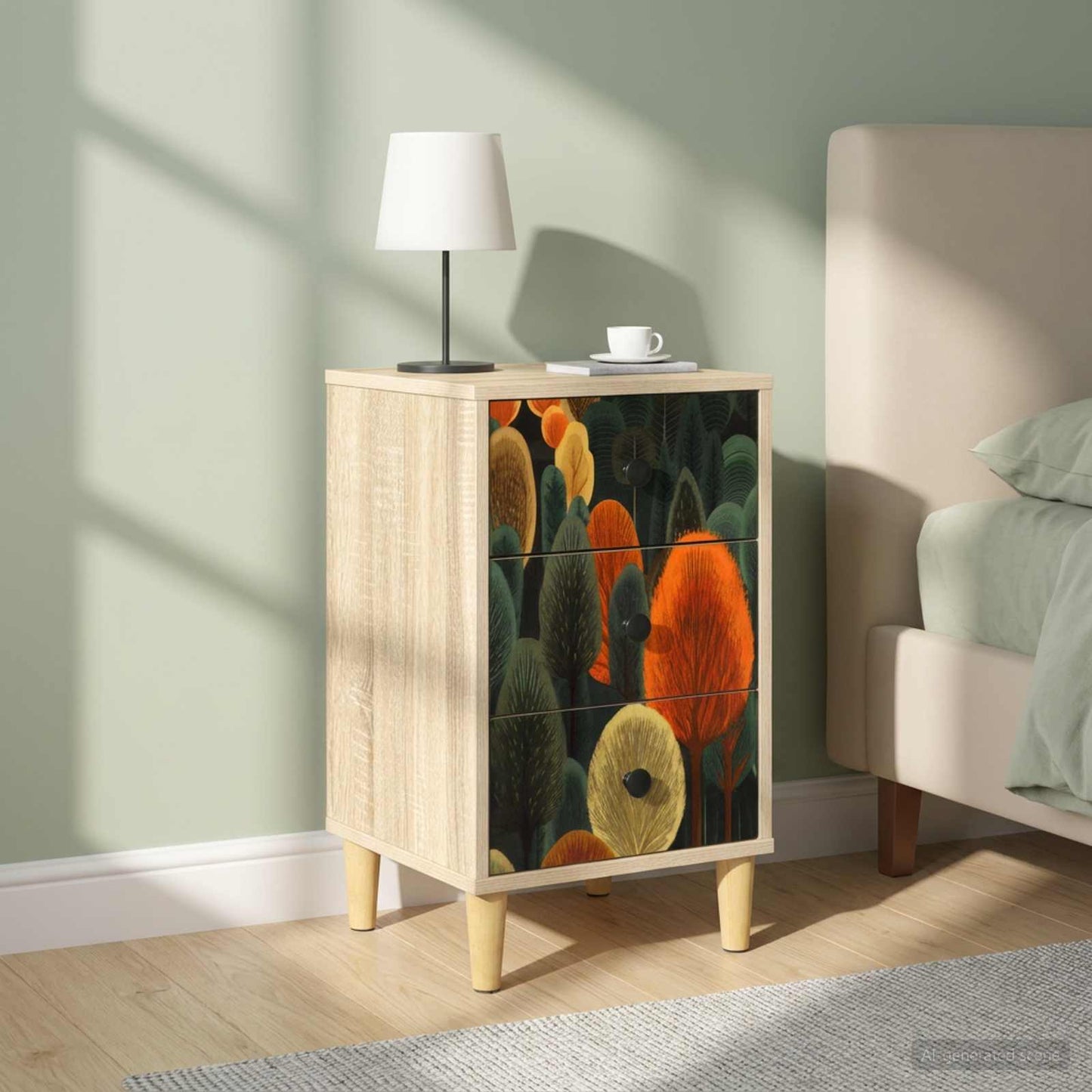 vidaXL Bedside Cabinet ZAANDAM 2 pcs Sonoma Oak 36 x 33 x 60 cm