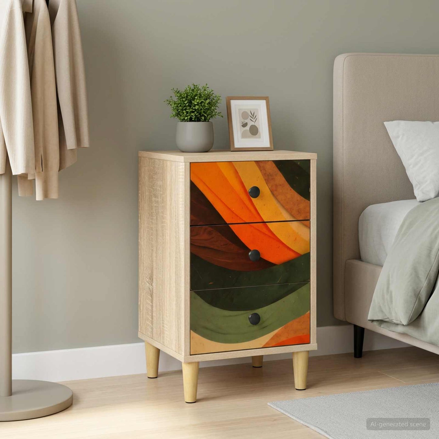 vidaXL Bedside Cabinet BONN Sonoma Oak 36 x 33 x 60 cm Engineered Wood