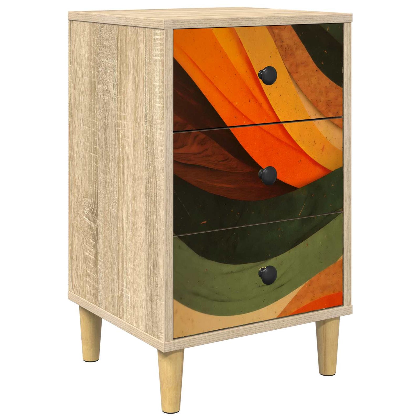 vidaXL Bedside Cabinet BONN Sonoma Oak 36 x 33 x 60 cm Engineered Wood