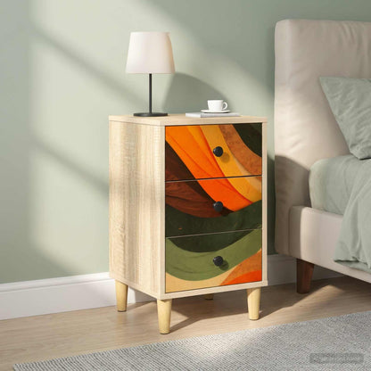 vidaXL Bedside Cabinet BONN 2 pcs Sonoma Oak 36 x 33 x 60 cm