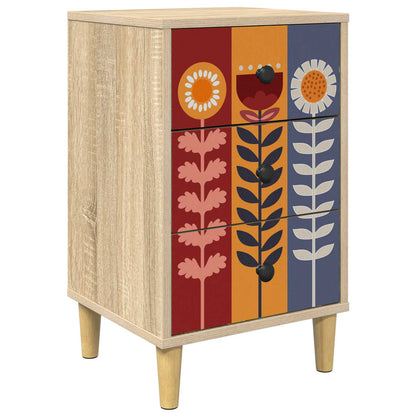 vidaXL Bedside Cabinet ESSEN Sonoma Oak 36 x 33 x 60 cm