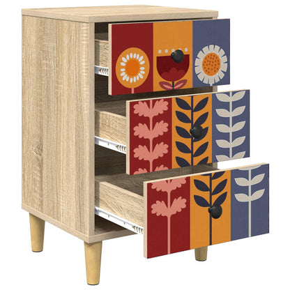 vidaXL Bedside Cabinet ESSEN Sonoma Oak 36 x 33 x 60 cm