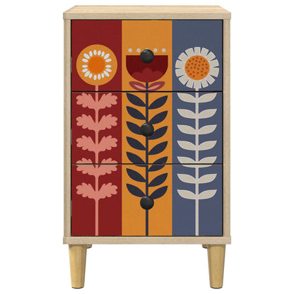 vidaXL Bedside Cabinet ESSEN Sonoma Oak 36 x 33 x 60 cm