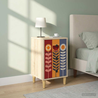 vidaXL Bedside Cabinet ESSEN 2 pcs Sonoma Oak 36 x 33 x 60 cm