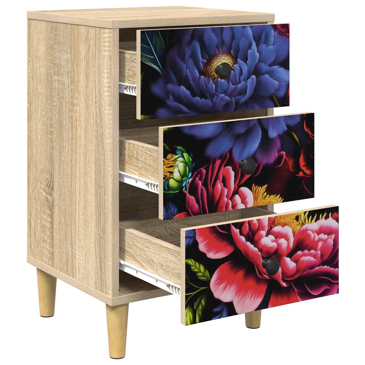 vidaXL Bedside Cabinet KIEL 2 pcs Sonoma Oak 36 x 33 x 60 cm