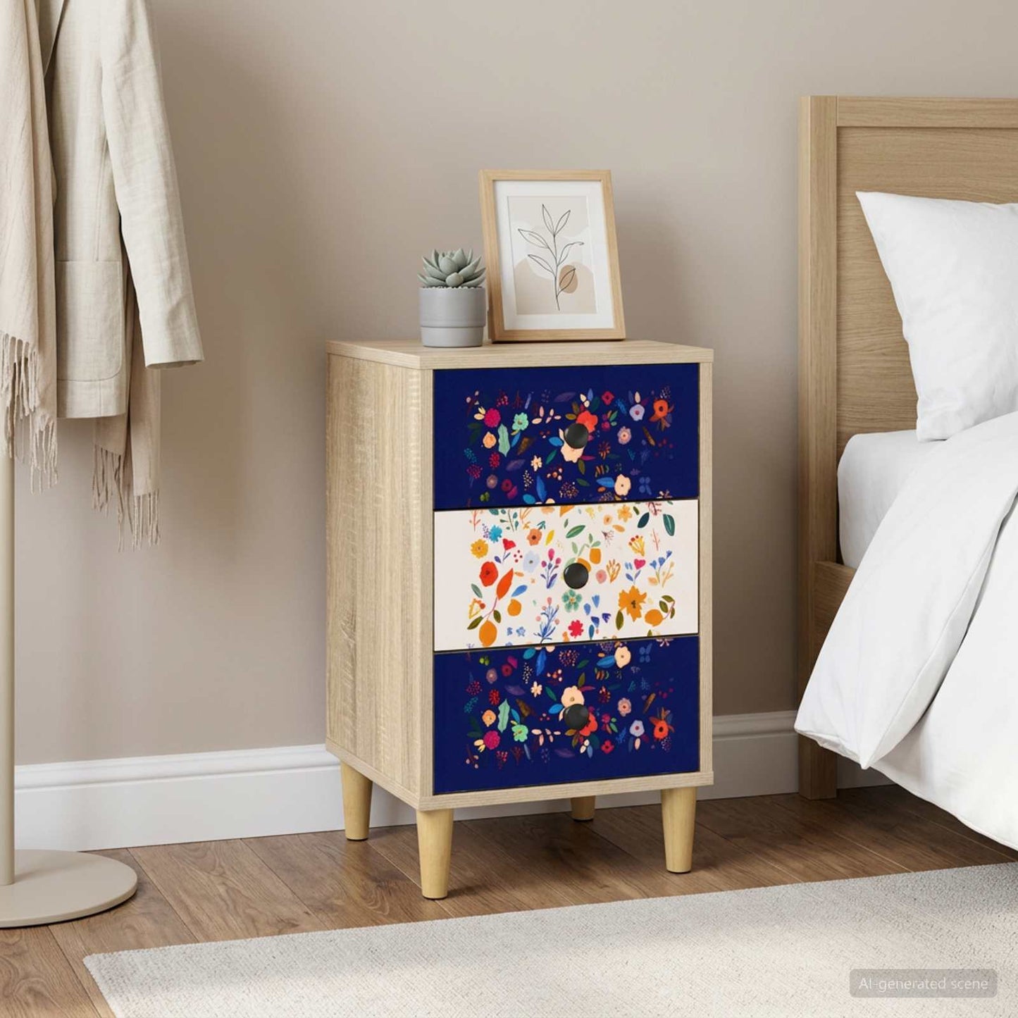 vidaXL Bedside Cabinet MAINZ Sonoma Oak 36 x 33 x 60 cm