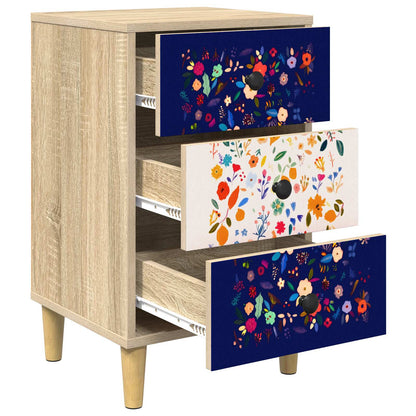 vidaXL Bedside Cabinet MAINZ Sonoma Oak 36 x 33 x 60 cm