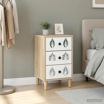 vidaXL Bedside Cabinet HANAU Sonoma Oak 36 x 33 x 60 cm