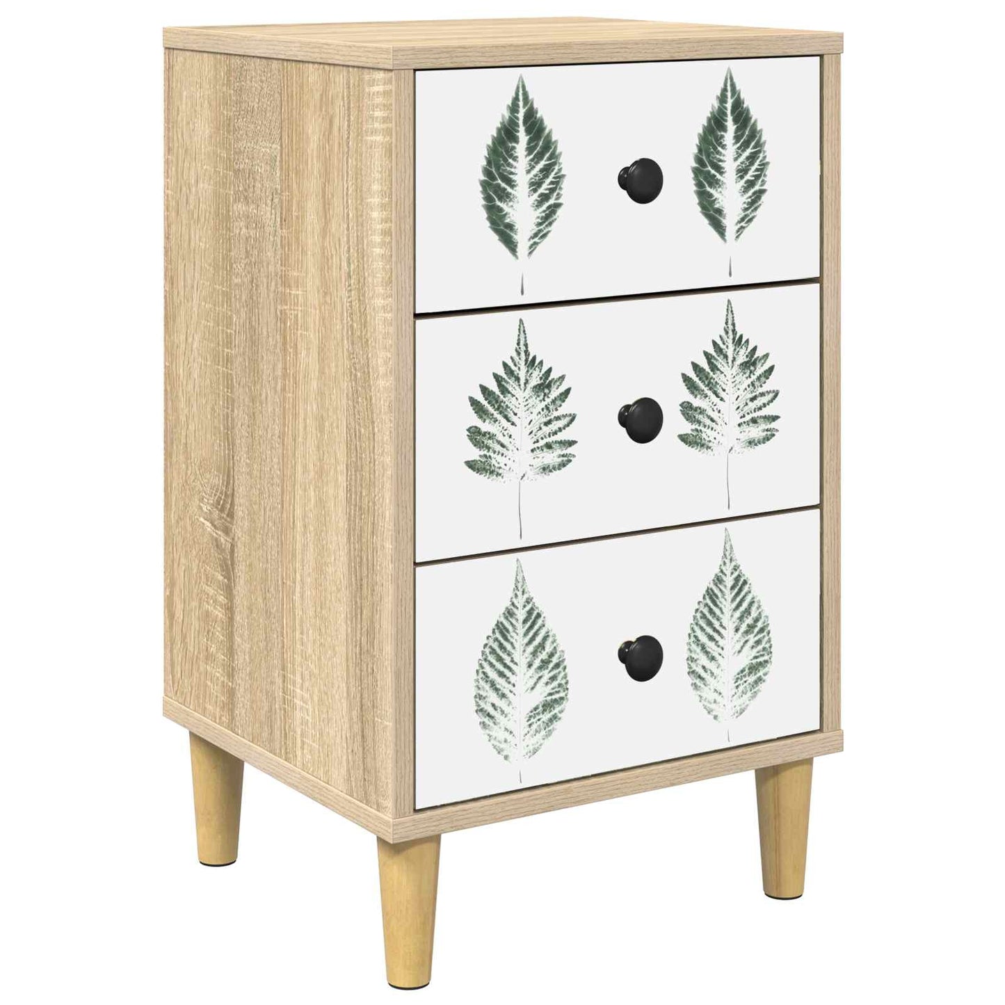 vidaXL Bedside Cabinet HANAU Sonoma Oak 36 x 33 x 60 cm