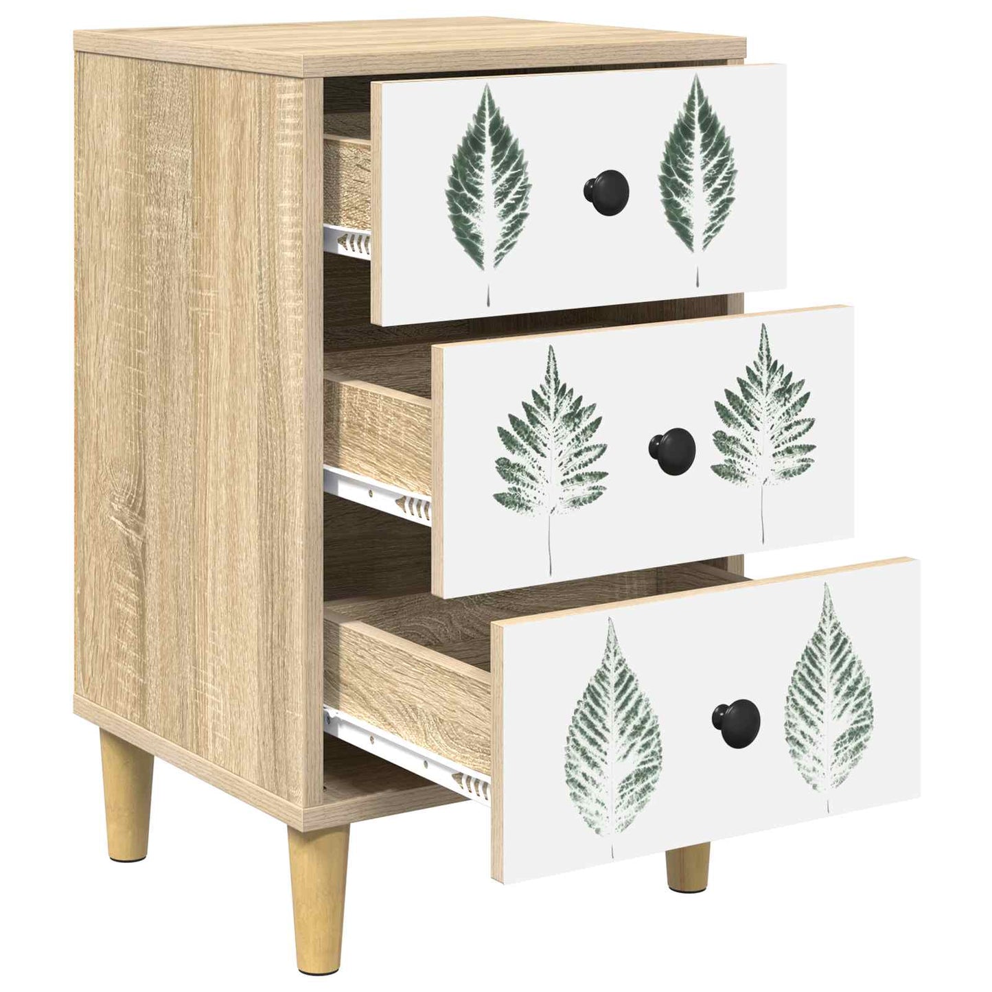 vidaXL Bedside Cabinet HANAU Sonoma Oak 36 x 33 x 60 cm