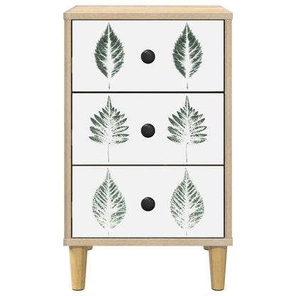 vidaXL Bedside Cabinet HANAU Sonoma Oak 36 x 33 x 60 cm