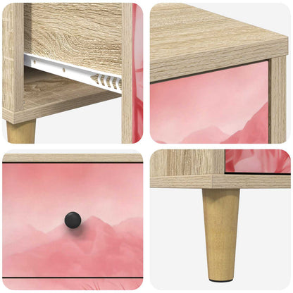 vidaXL Bedside Cabinet AACHEN Sonoma Oak 36 x 33 x 60 cm