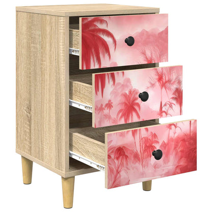 vidaXL Bedside Cabinet AACHEN Sonoma Oak 36 x 33 x 60 cm