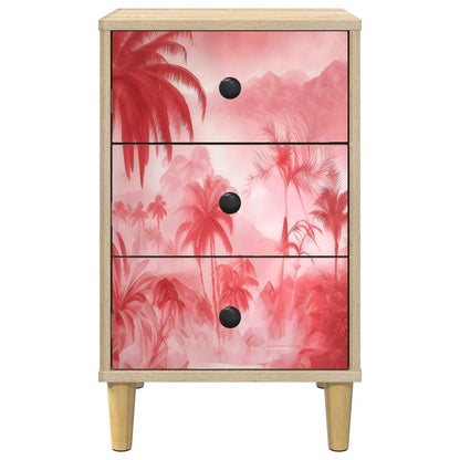 vidaXL Bedside Cabinet AACHEN Sonoma Oak 36 x 33 x 60 cm
