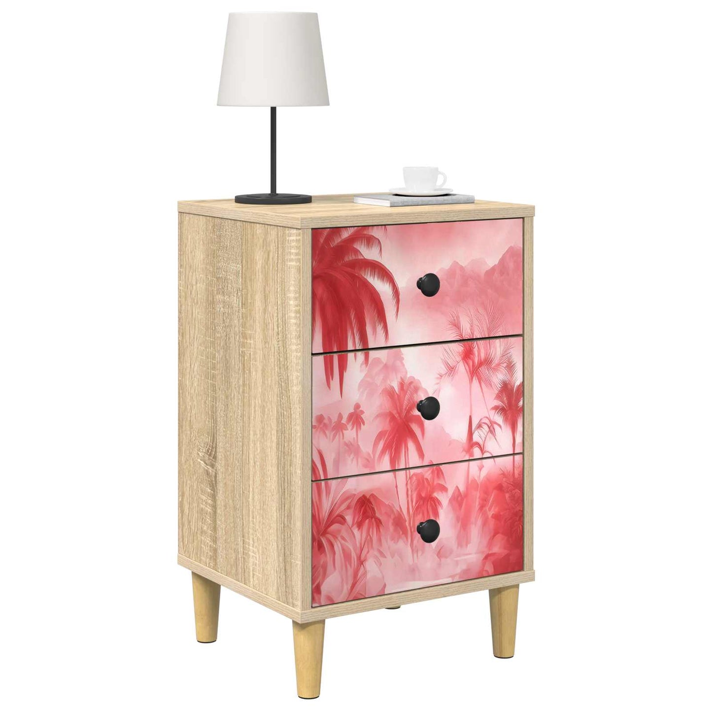vidaXL Bedside Cabinet AACHEN Sonoma Oak 36 x 33 x 60 cm
