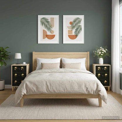 vidaXL Bedside Cabinet BREMEN 2 pcs Sonoma Oak 36 x 33 x 60 cm