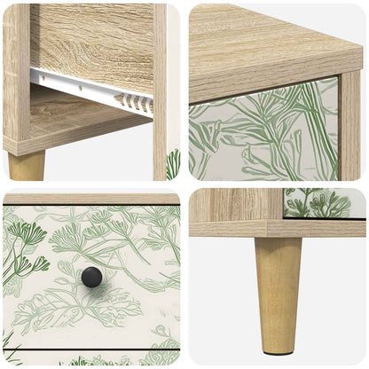 vidaXL Bedside Cabinet GOTHA Sonoma Oak 36 x 33 x 60 cm