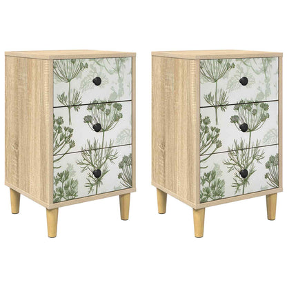 vidaXL Bedside Cabinet GOTHA 2 pcs Sonoma Oak 36 x 33 x 60 cm