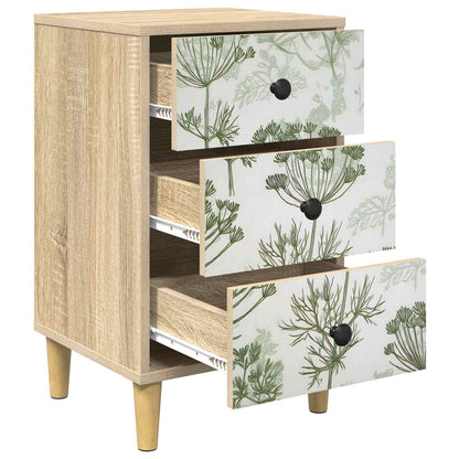 vidaXL Bedside Cabinet GOTHA 2 pcs Sonoma Oak 36 x 33 x 60 cm