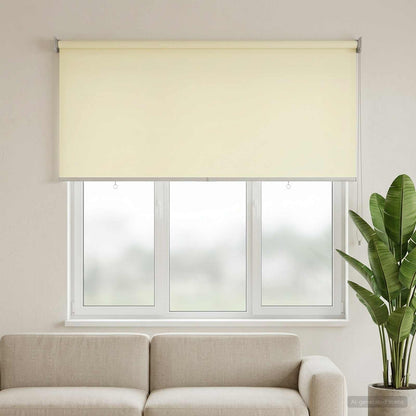 vidaXL Outdoor Roller Blind UV Protection Cream 125 x 140 cm (W x H)