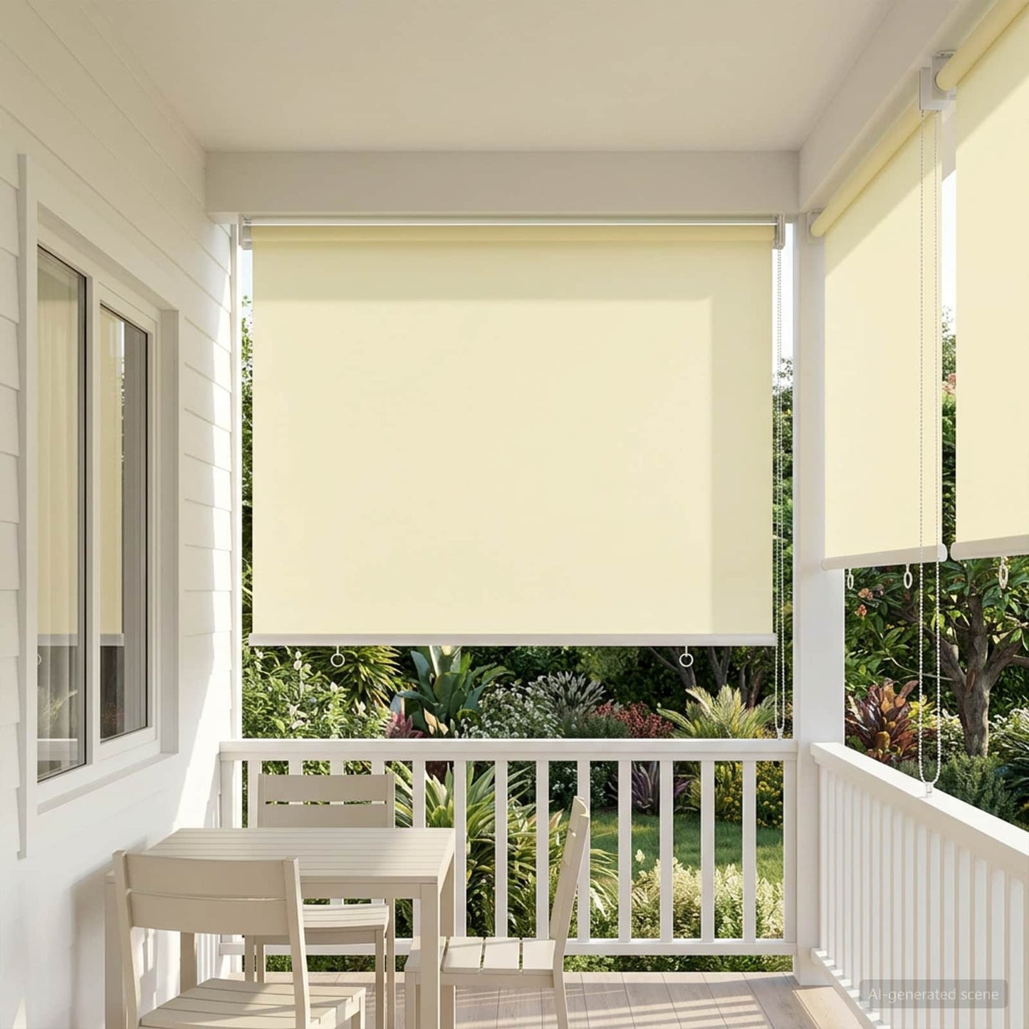vidaXL Outdoor Roller Blind UV Protection Cream 65 x 230 cm (W x H)