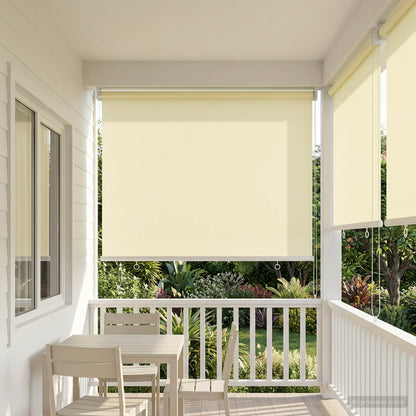 vidaXL Outdoor Roller Blind UV Protection Cream 85 x 230 cm (W x H)