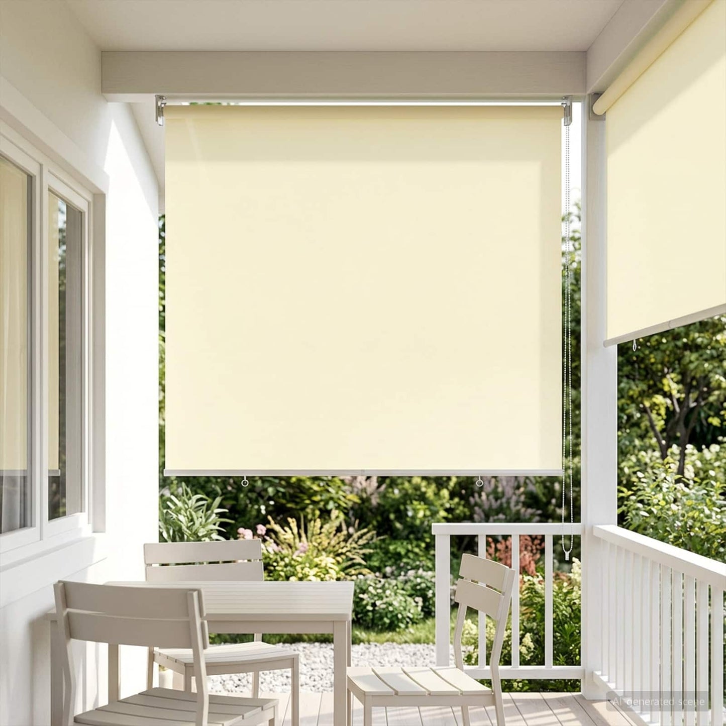 vidaXL Outdoor Roller Blind UV Protection Cream 105 x 230 cm (W x H)