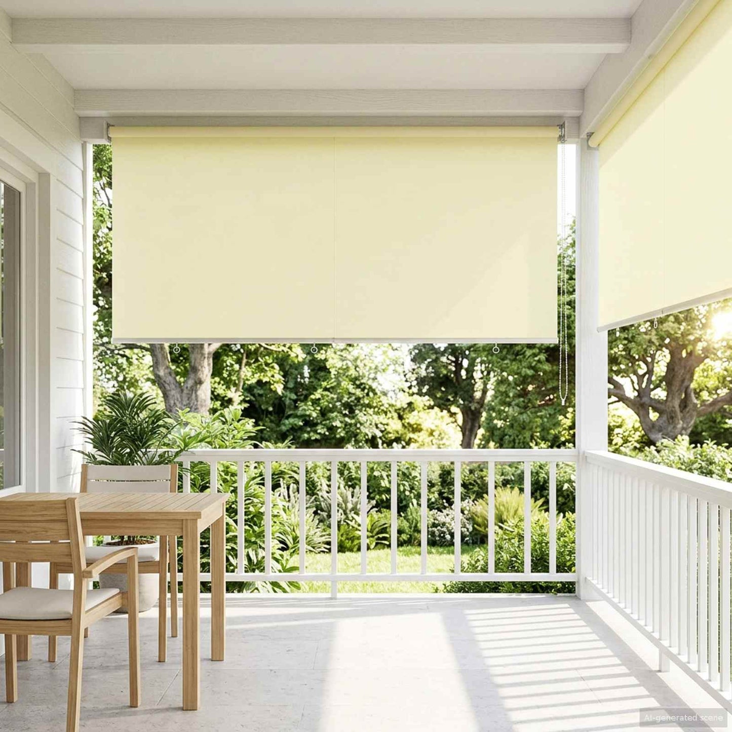 vidaXL Roller Blind UV Protection Cream 180 x 230 cm Polyester