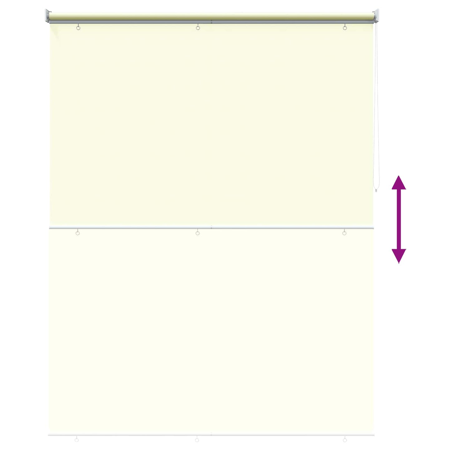 vidaXL Roller Blind UV Protection Cream 180 x 230 cm Polyester