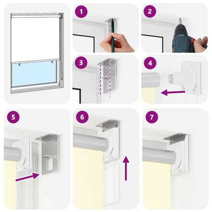 vidaXL Roller Blind UV Protection Cream 180 x 230 cm Polyester