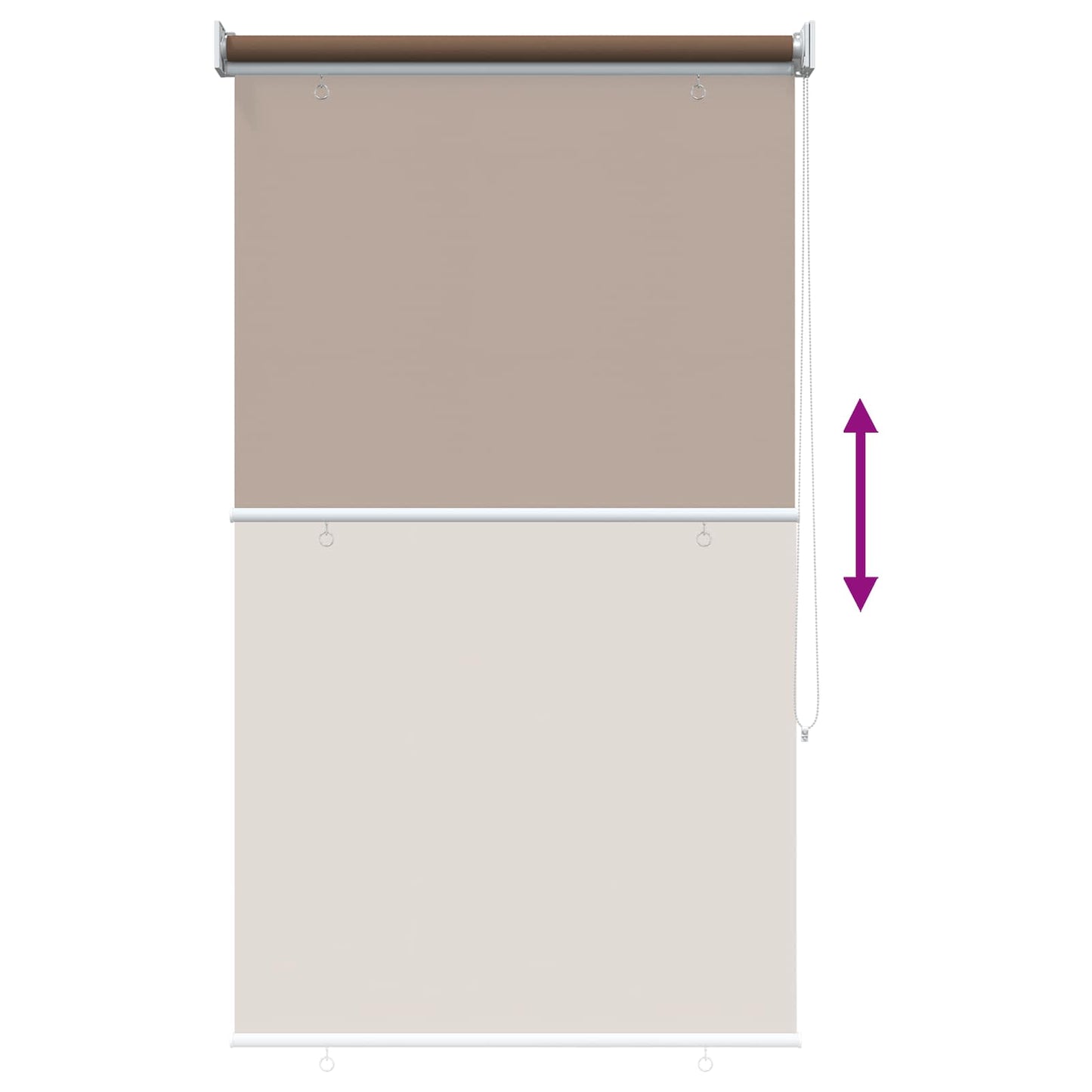 vidaXL Outdoor Roller Blind UV Protection Taupe 65 x 140 cm (W x H)