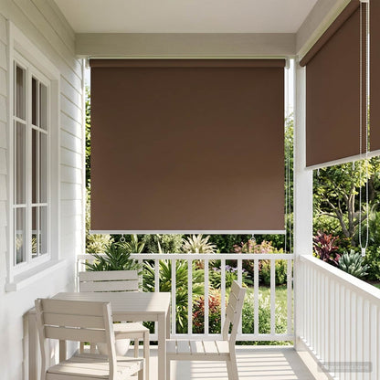 vidaXL Outdoor Roller Blind UV Protection Taupe 105 x 140 cm (W x H)