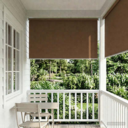 vidaXL Outdoor Roller Blind UV Protection Taupe 145 x 140 cm (W x H)