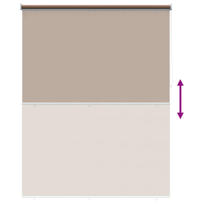 vidaXL Roller Blind UV Protection Taupe 160 x 140 cm Polyester