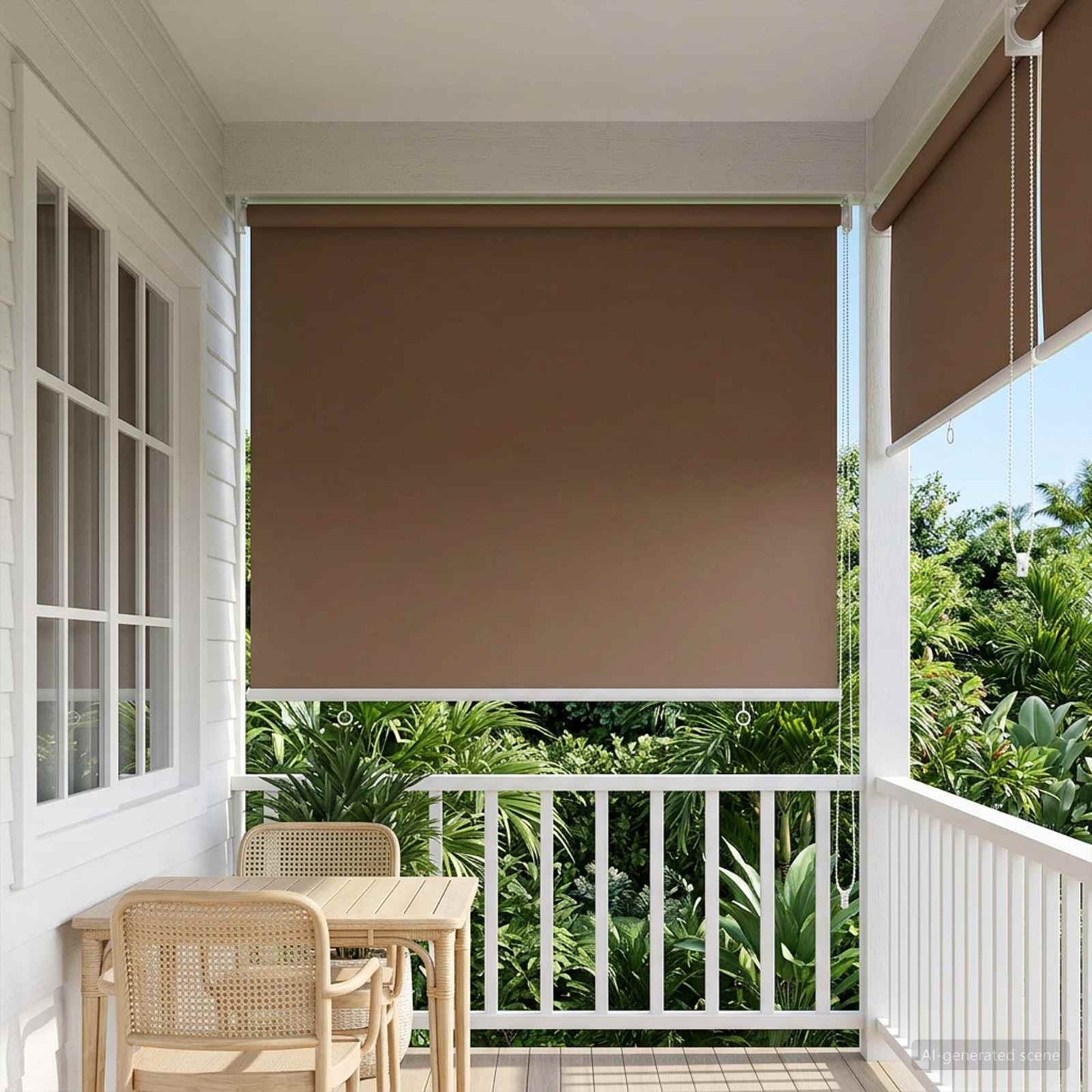 vidaXL Outdoor Roller Blind UV Protection Taupe 65 x 230 cm (W x H)