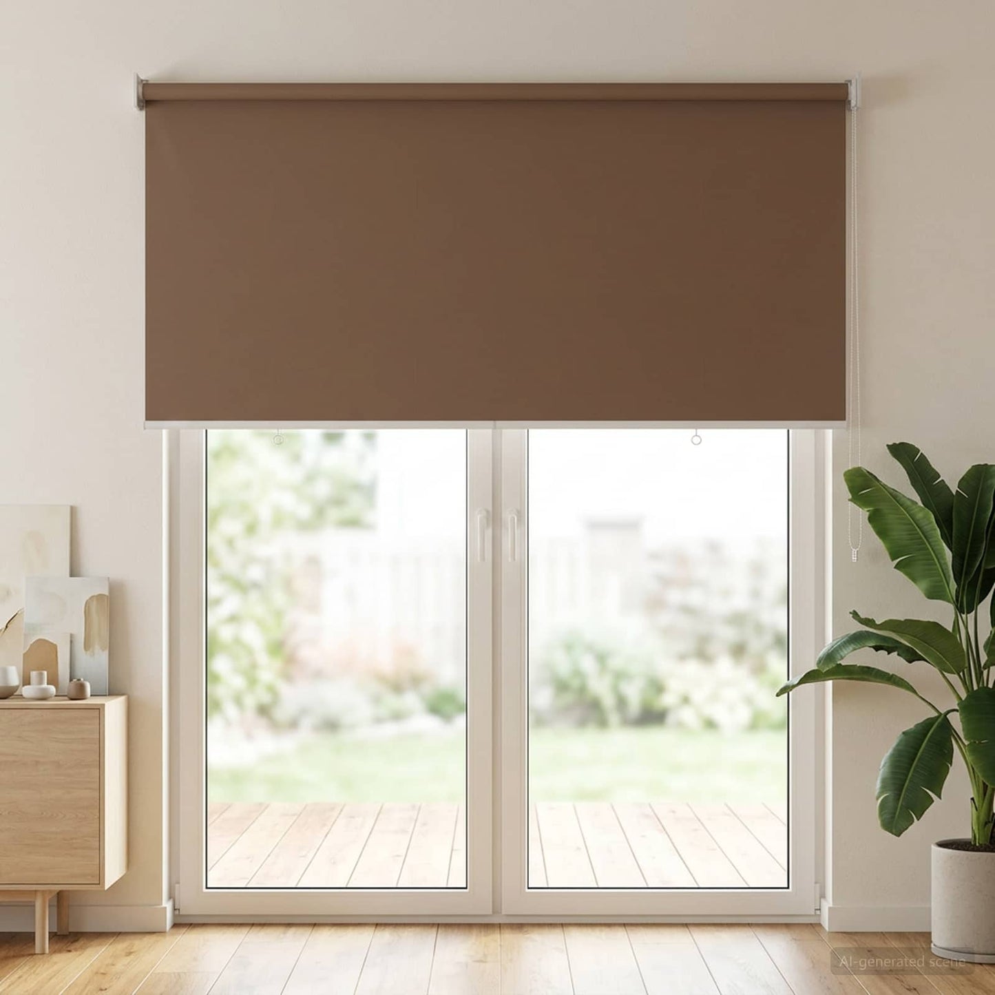 vidaXL Roller Blind UV Protection Taupe 120 x 230 cm Polyester