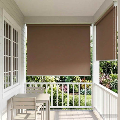 vidaXL Outdoor Roller Blind UV Protection Taupe 185 x 230 cm (W x H)