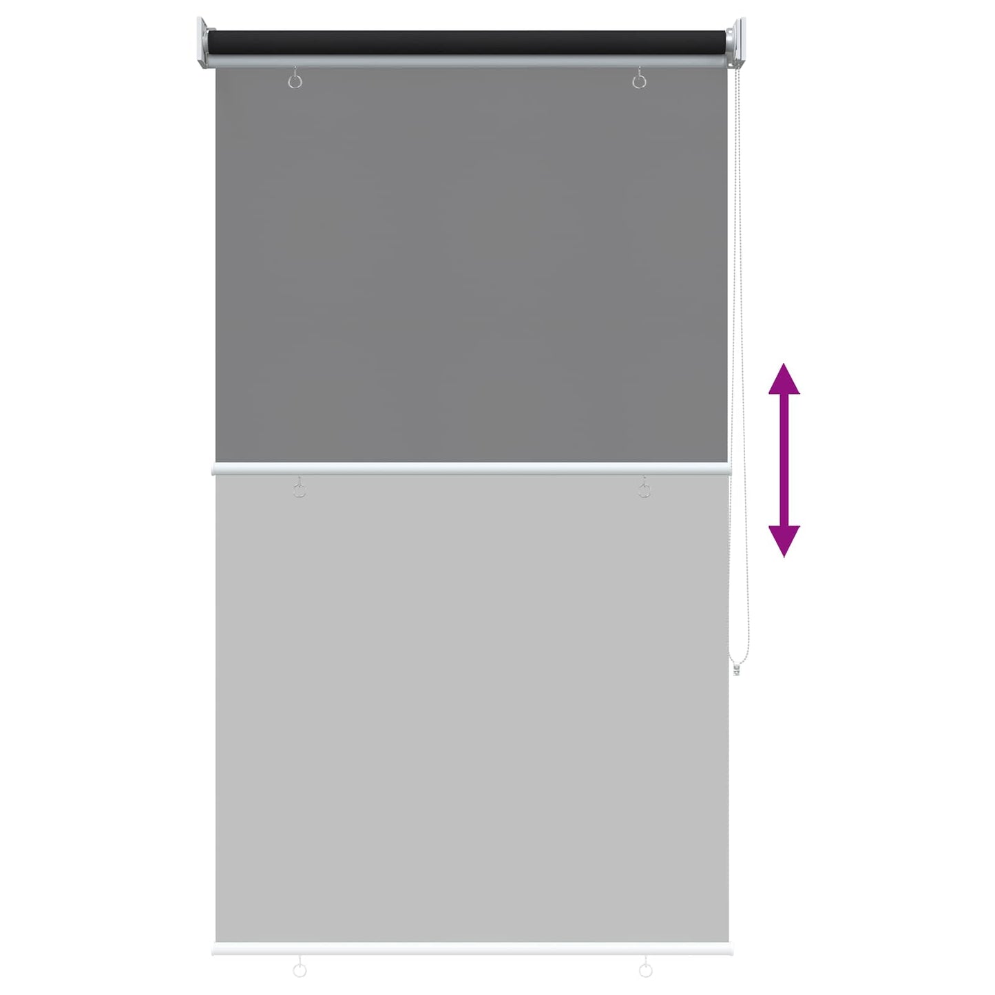 vidaXL Roller Blind UV Protection Anthracite 60 x 140 cm Polyester