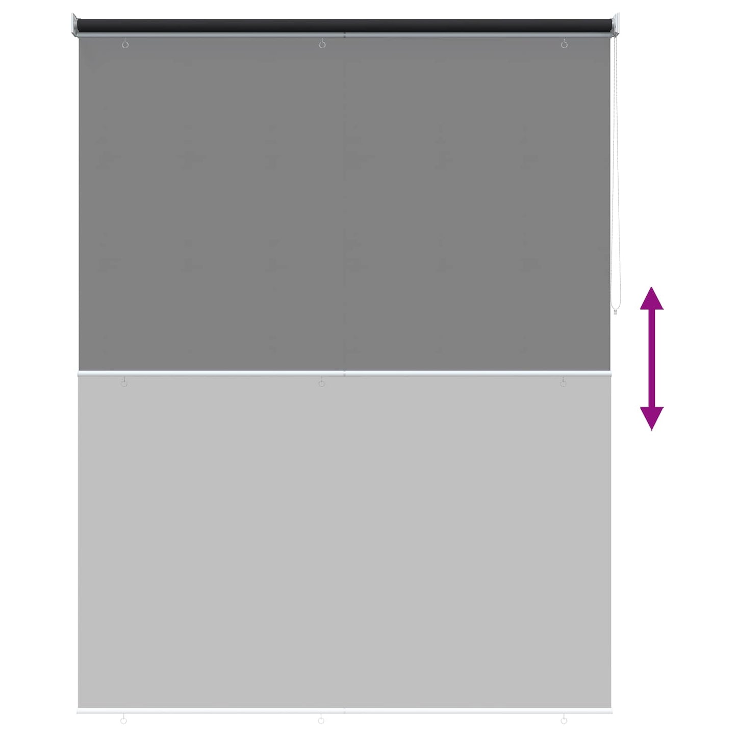 vidaXL Roller Blind UV Protection Anthracite 200 x 140 cm Polyester