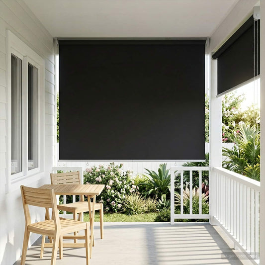 vidaXL Outdoor Roller Blind UV Protection Anthracite Polyester