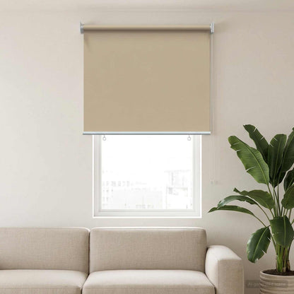 vidaXL Outdoor Roller Blind UV Protection Beige 105 x 140 cm (W x H)