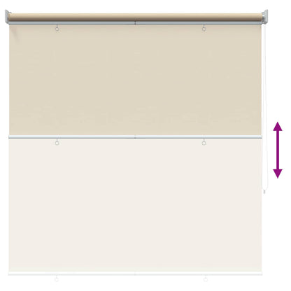 vidaXL Outdoor Roller Blind UV Protection Beige 145 x 140 cm (W x H)