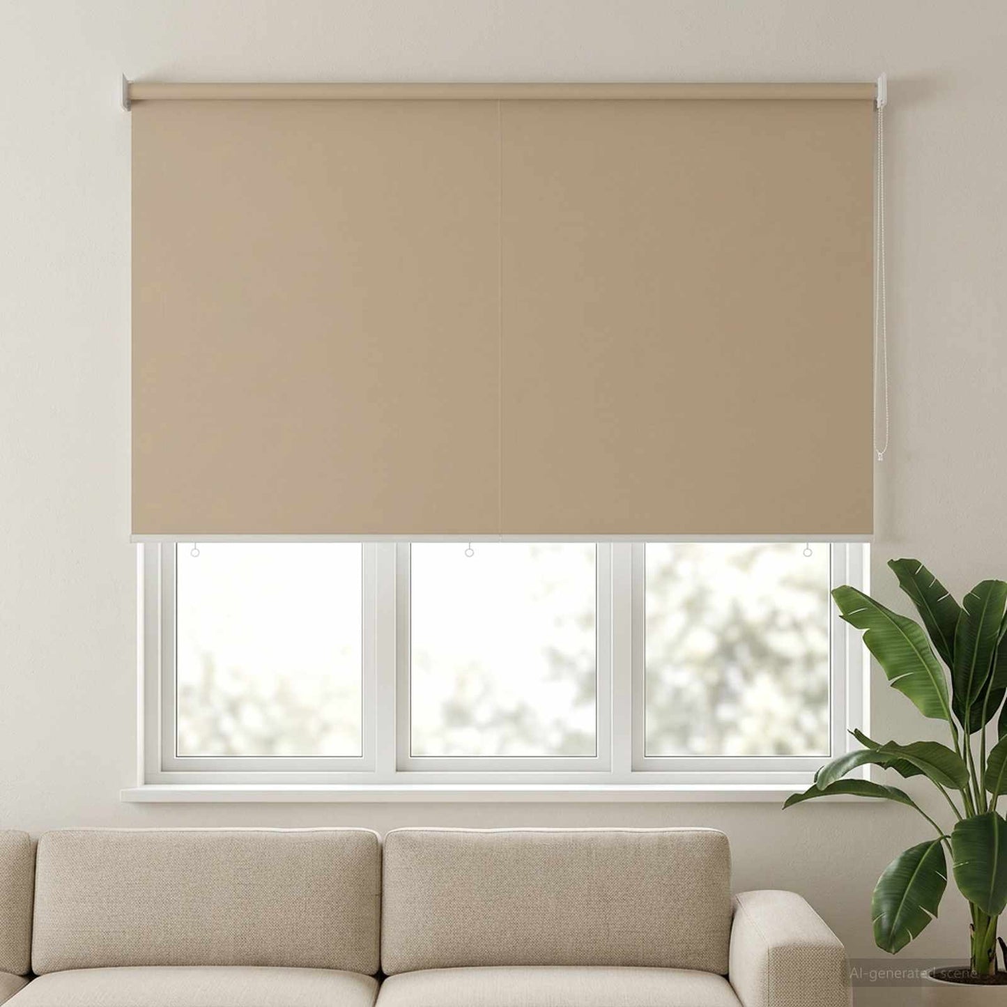 vidaXL Outdoor Roller Blind UV Protection Beige 205 x 140 cm (W x H)