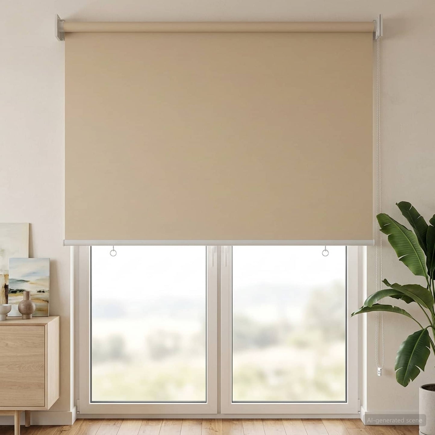 vidaXL Outdoor Roller Blind UV Protection Beige 85 x 230 cm (W x H)