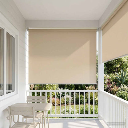 vidaXL Outdoor Roller Blind UV Protection Beige 145 x 230 cm (W x H)