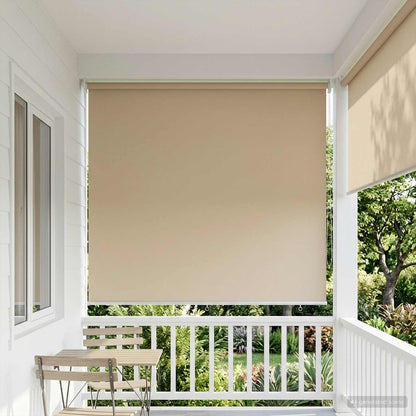 vidaXL Roller Blind UV Protection Beige 160 x 230 cm Polyester